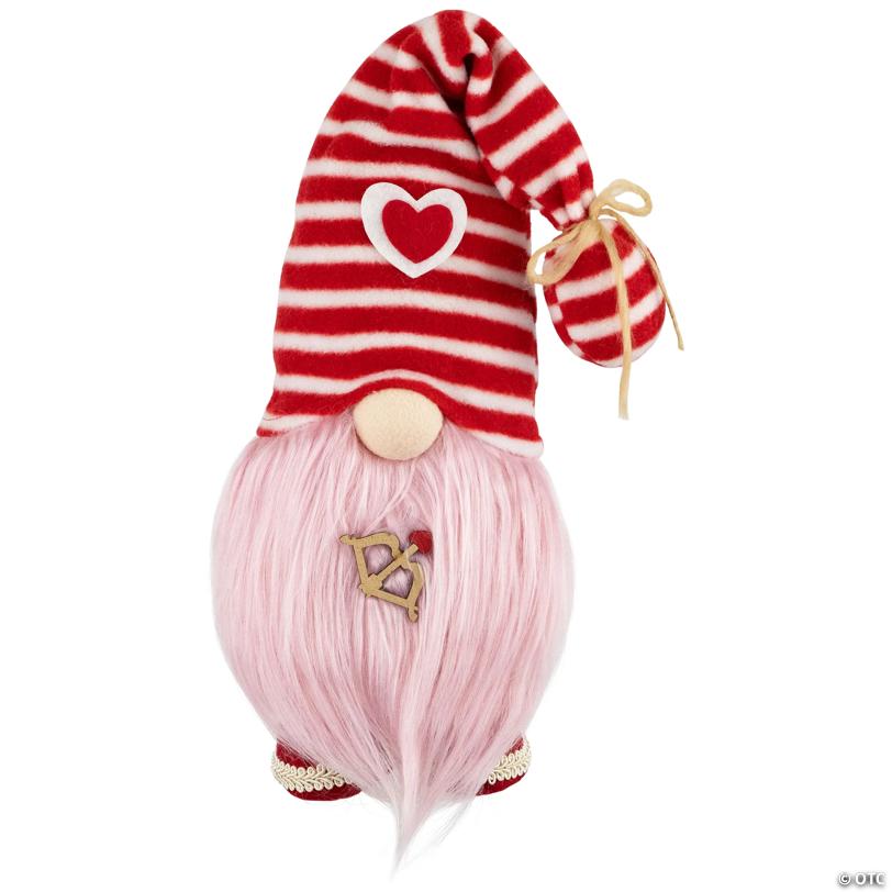 Plush Bow and Arrow Valentine's Day Gnome - 19" - Pink