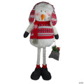Plush Snowman with a Bag of Present and Telescopic Legs Christmas Figure - 33