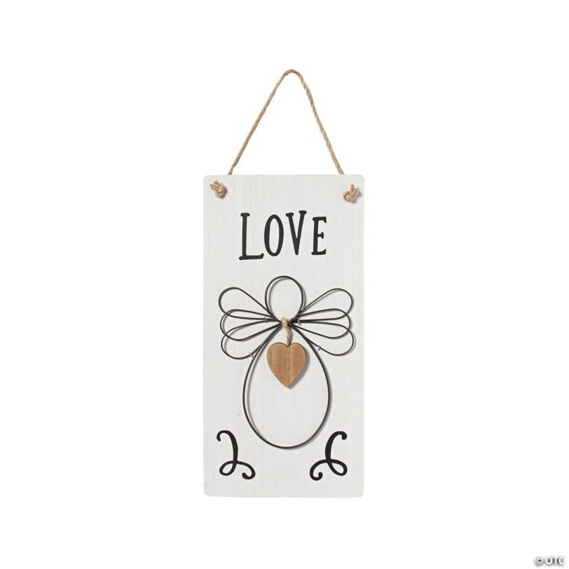 Positively Simple Love Angel Wall Sign