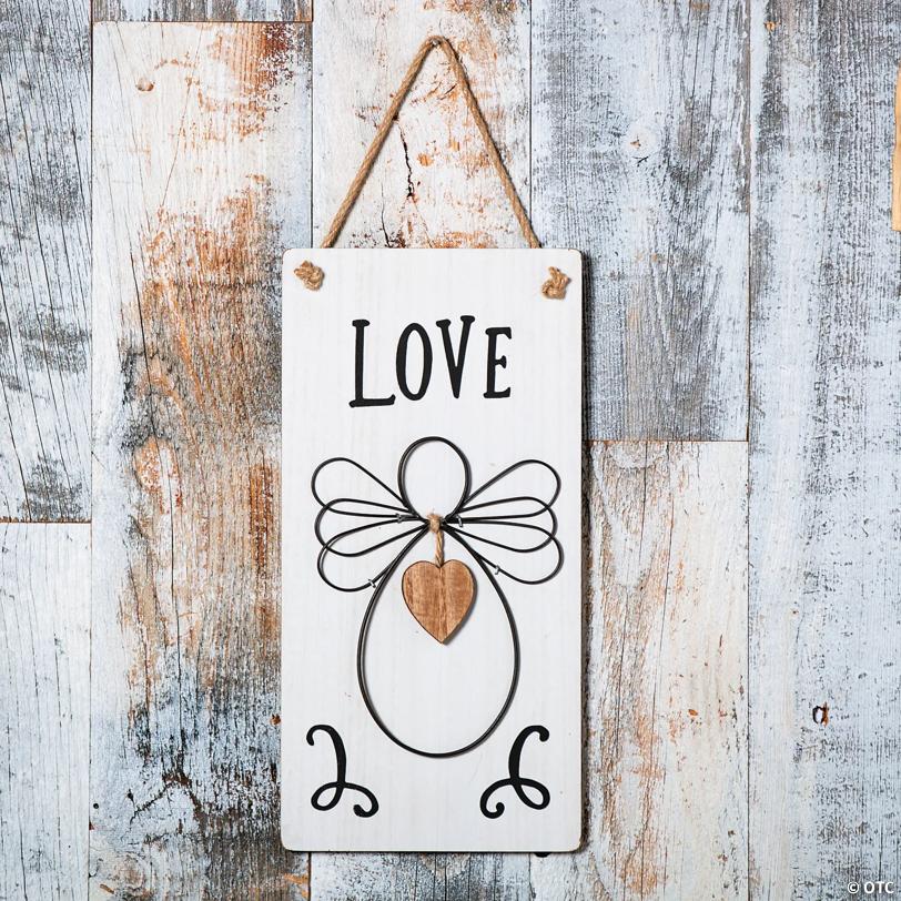 Positively Simple Love Angel Wall Sign