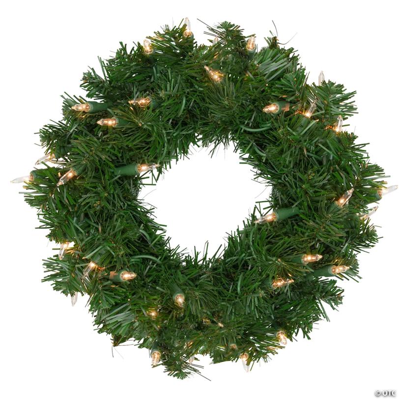 Pre-Lit Artificial DeluPropere Windsor Pine Christmas Wreath - 12" - Clear Lights