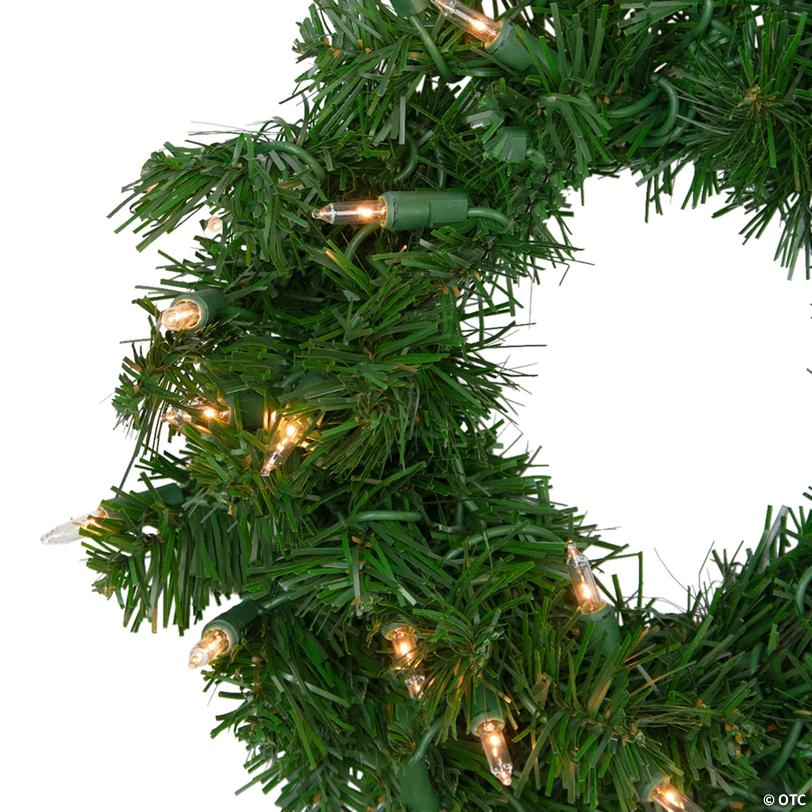 Pre-Lit Artificial DeluPropere Windsor Pine Christmas Wreath - 12" - Clear Lights