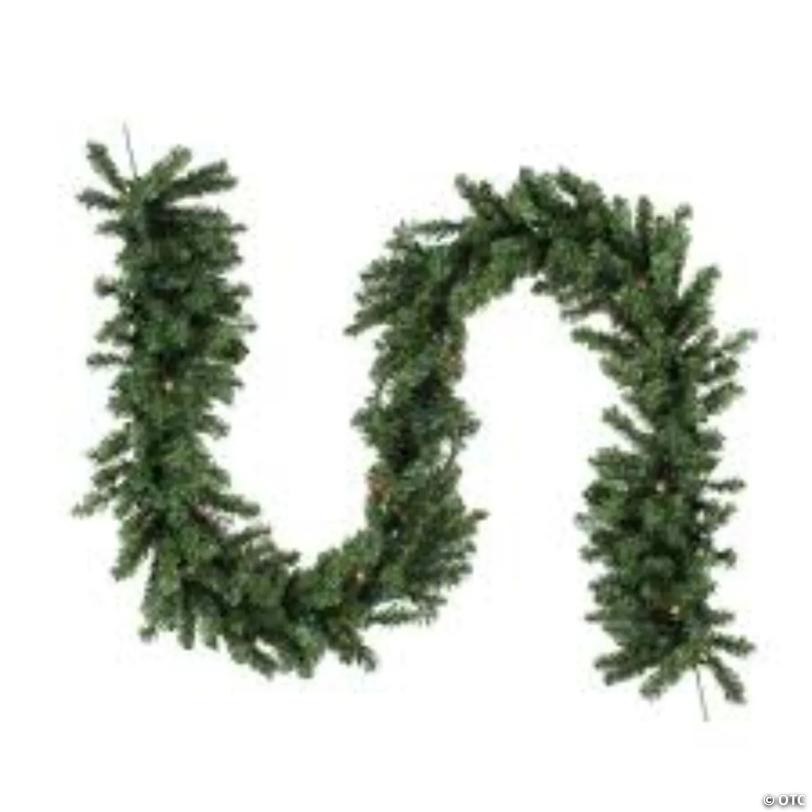 Pre-Lit Battery Operated Pine Artificial Christmas Garland - 9' Proper 10" - LED Multi Lights