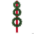 Pre-Lit Battery Operated Wreath Trio Christmas Decoration - 6.5' - Clear LED Lights