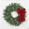 Pre-Lit Blue Spruce Artificial Christmas Wreath - 24" - Clear