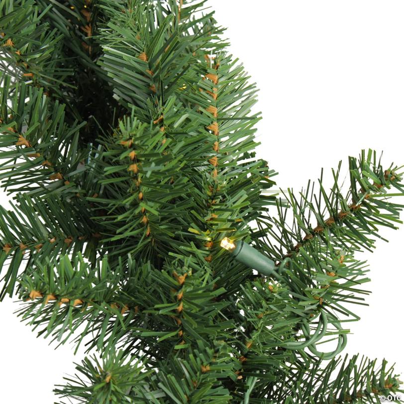 Pre-Lit Buffalo Fir Christmas Commercial Garland - 50' Proper 8"  - Warm White LED Lights