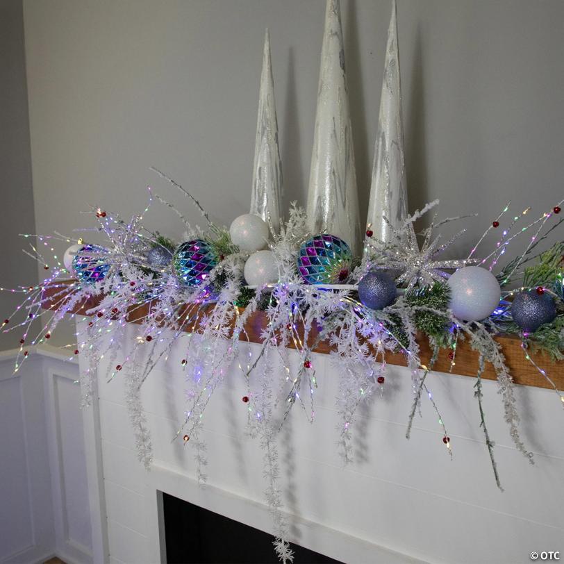 Pre-Lit Christmas Garland with Jingle Bells - 6' X 6" - Multi-Color Lights