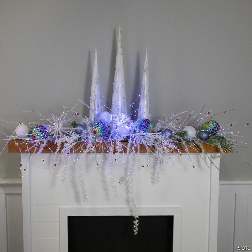 Pre-Lit Christmas Garland with Jingle Bells - 6' X 6" - Multi-Color Lights