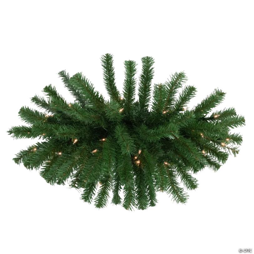 Pre-Lit Dorchester Pine Artificial Christmas Swag - 28" - Clear Lights