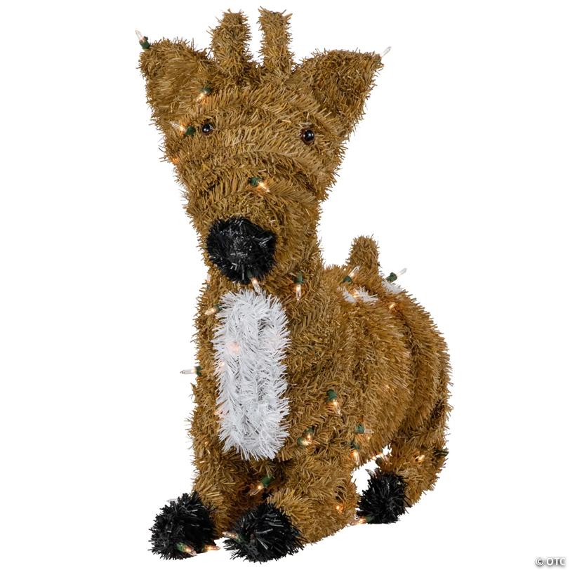 Pre-Lit Fawn Reindeer with Spots Outdoor Christmas Decoration - Brown