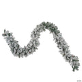 Pre-Lit Flocked Madison Pine Artificial Christmas Garland - 9' Proper 10" - Multi Lights