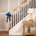 Pre-Lit Flocked Twig Artificial Christmas Garland - 9' Proper 14" - LED Warm White Lights