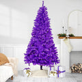 Pre-Lit Medium Pine Artificial Christmas Tree - 6' - Purple - Clear Lights