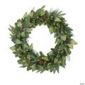 Pre-Lit Mixed Winter Pine Artificial Christmas Wreath - 30 Inch  Clear Lights