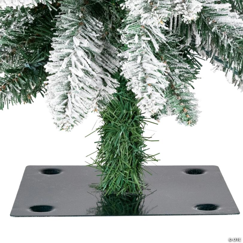 Pre-Lit Pencil Flocked Alpine Artificial Christmas Tree - 6' - Clear Lights