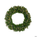 Pre-Lit Savannah Spruce Artificial Christmas Wreath - 36-Inch  Clear Lights