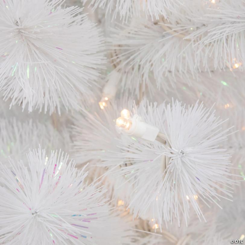 Pre-Lit White Alaskan Pine Artificial Christmas Tree - 3' - Warm White LED Lights
