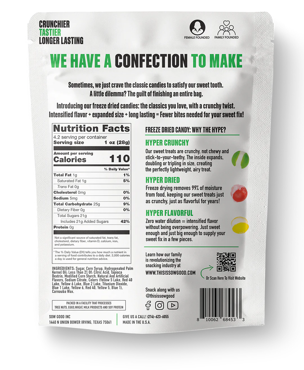 Sow Good Candy FREEZE DRIED RAINBOW BITES