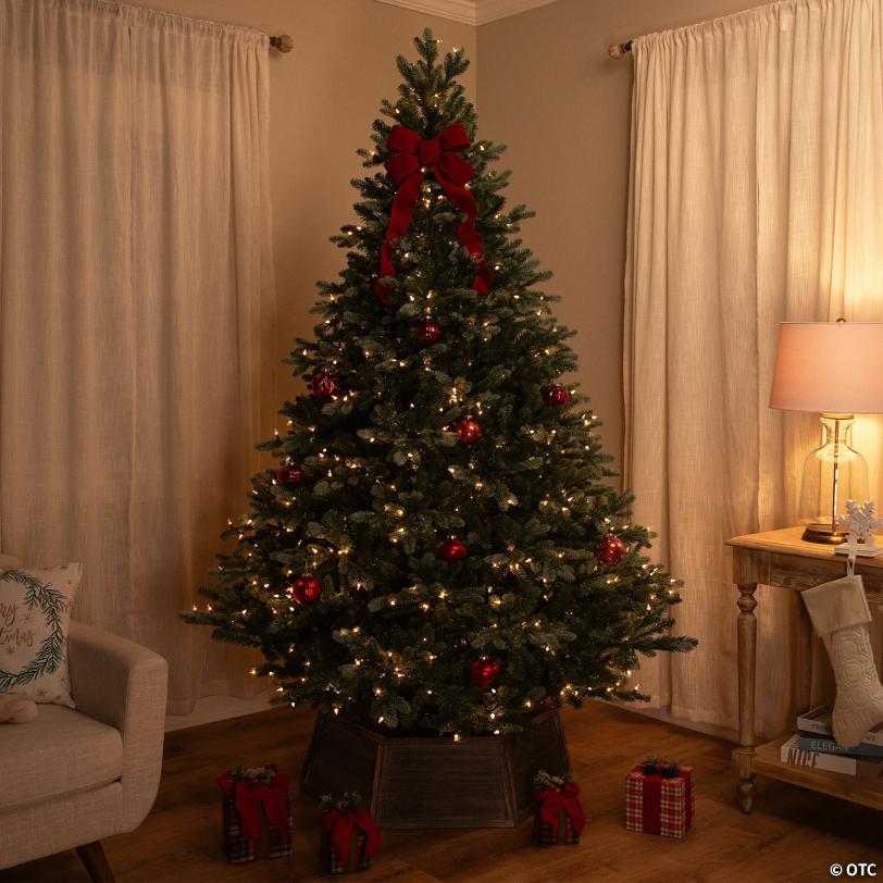 Real Touch™️Pre-Lit Full Blue Spruce Artificial Christmas Tree - 6.5' - Clear