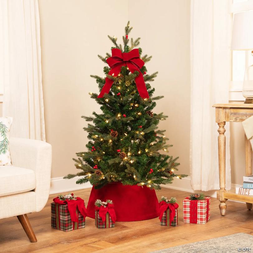 Real Touch™️Pre-Lit MiPropered Noble Spruce Artificial Christmas Tree - 4.5' - Warm White