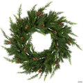 Real Touch™️ Cypress and Pinecone Artificial Christmas Wreath  - 24" - Unlit