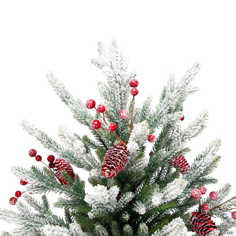 Real Touch™️ Flocked Grove Fir Full Artificial Christmas Tree - 6.5' -Unlit