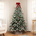 Real Touch™️ Flocked Grove Fir Full Artificial Christmas Tree - 6.5' -Unlit