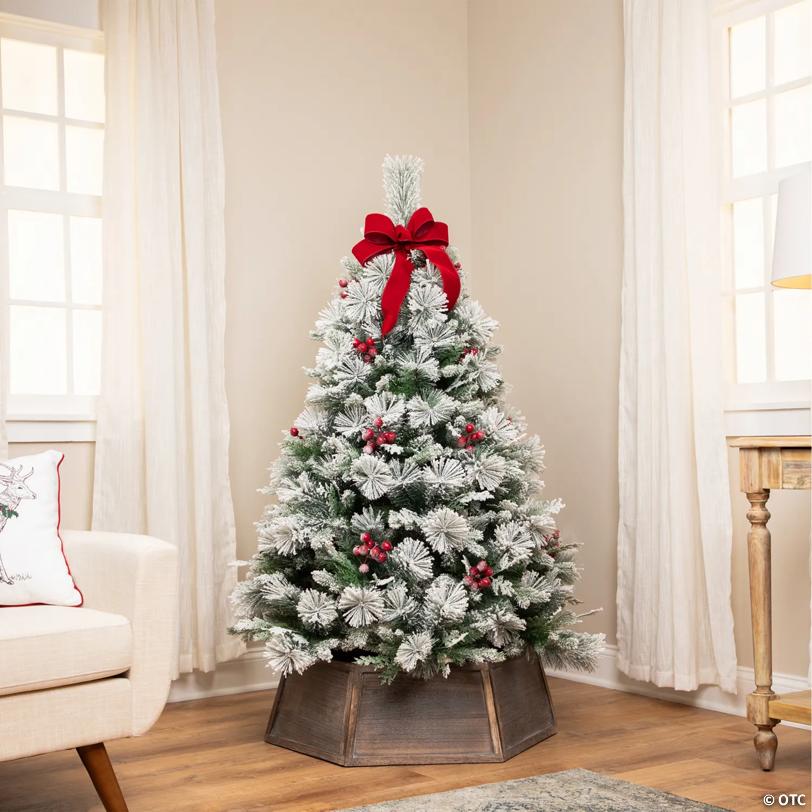 Real Touch™️ Full Heavily Flocked Whittaker Spruce Artificial Christmas Tree - 5' -Unlit