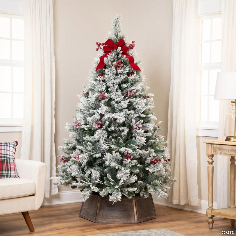 Real Touch™️ Heavily Flocked Whittaker Spruce Full Artificial Christmas Tree - 6.5' -Unlit