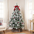 Real Touch™️ Heavily Flocked Whittaker Spruce Full Artificial Christmas Tree - 6.5' -Unlit