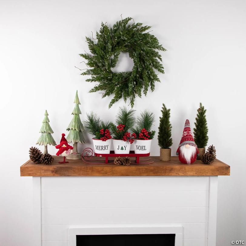 Real Touch™️ Iced Cedar Artificial Christmas Wreath  - 24" - Unlit