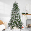 Real Touch™️ Medium Flocked Rosemary Emerald Angel Pine Artificial Christmas Tree - 7.5' - Unlit