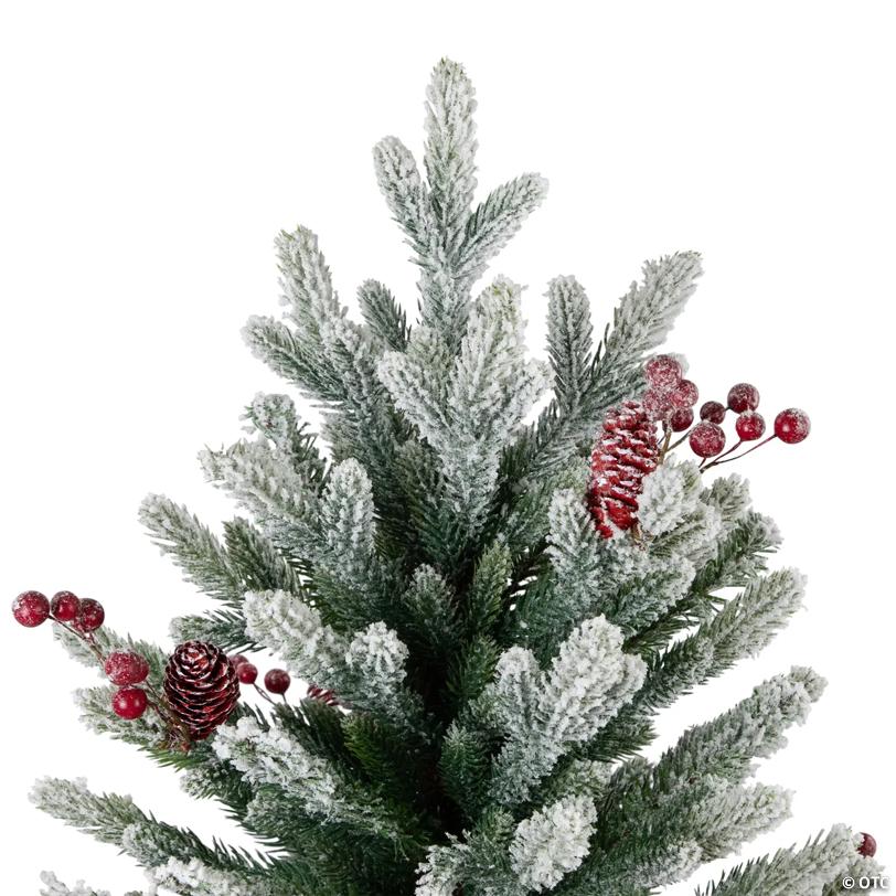 Real Touch™️ Potted Flocked Mini Fir Pine Artificial Christmas Tree - 25" - Unlit