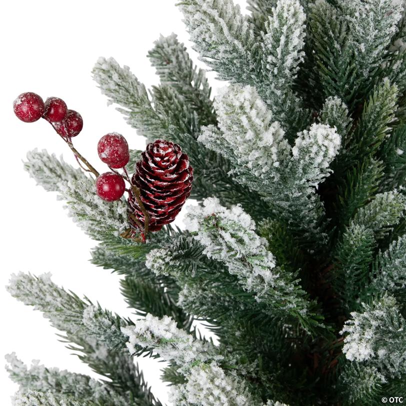 Real Touch™️ Potted Flocked Mini Fir Pine Artificial Christmas Tree - 25" - Unlit