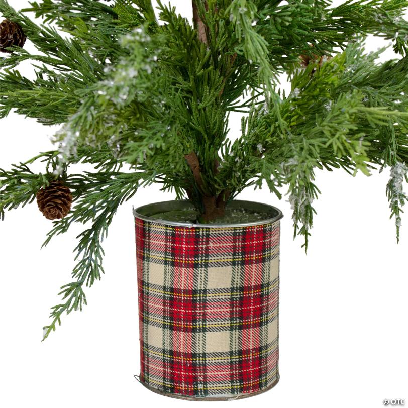 Real Touch™️ Potted Iced Cedar Artificial Christmas Tree - 24" - Unlit