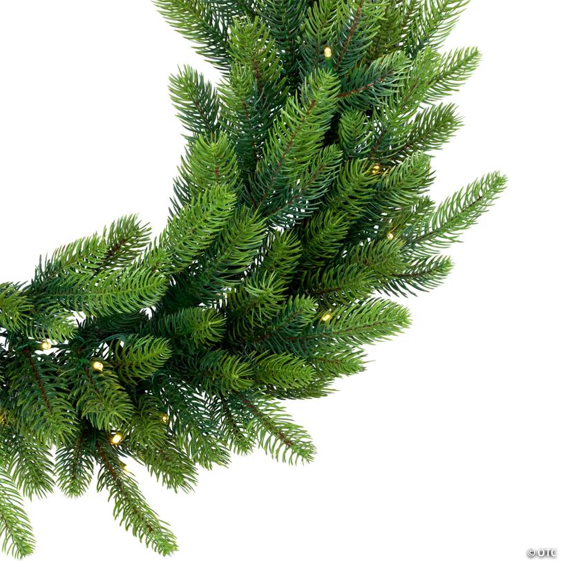 Real Touch™ B/O Pre-Lit Noble Fir Christmas Wreath - 24" - Warm White LED