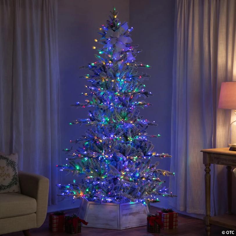 Real Touch™ Elite Pre-Lit Flocked Calgary Pine IPT Artificial Christmas Tree - 6' Dual Color LED