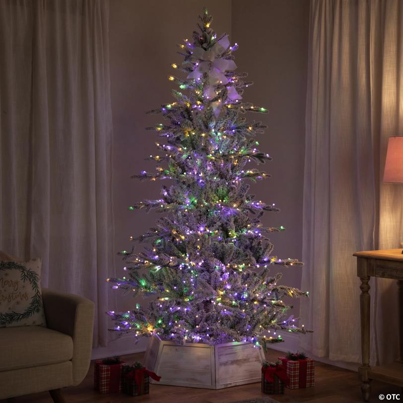 Real Touch™ Elite Pre-Lit Flocked Calgary Pine IPT Artificial Christmas Tree - 6' Dual Color LED
