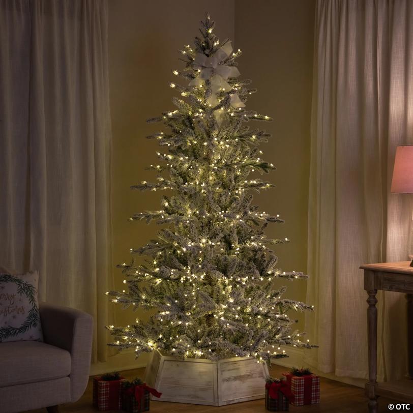 Real Touch™ Elite Pre-Lit Flocked Calgary Pine IPT Artificial Christmas Tree - 6' Dual Color LED