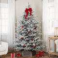 Real Touch™ Pre-Lit Flocked Grand Teton Pine Artificial Christmas Tree - 7.5' Warm White LED