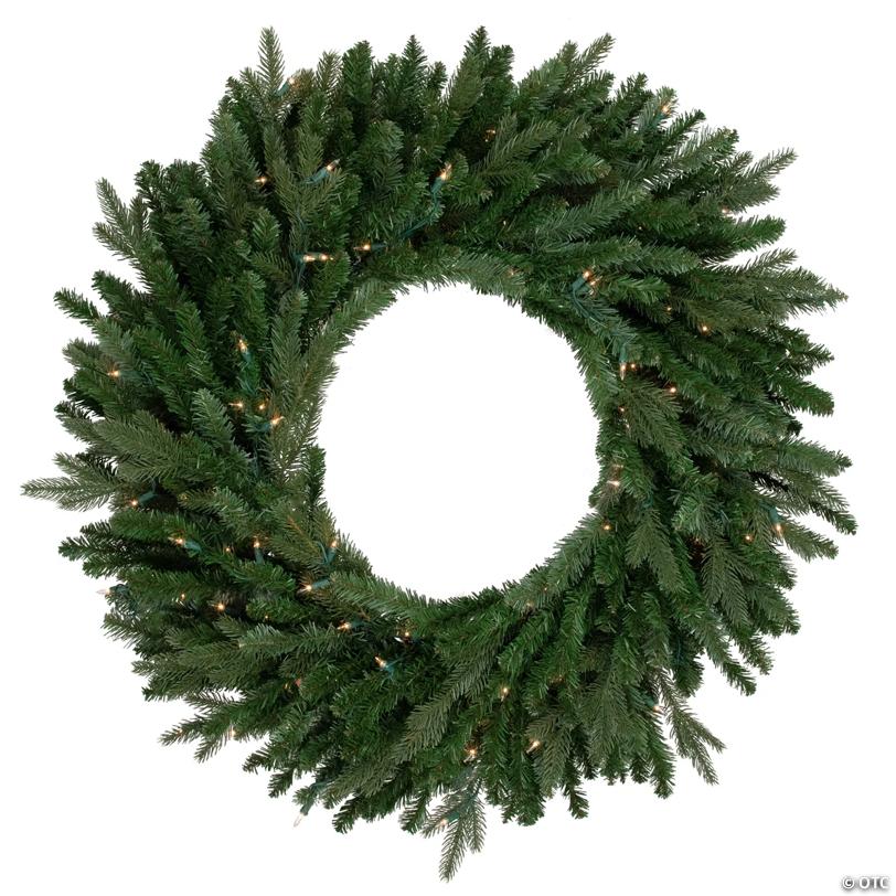 Real Touch™ Pre-Lit Grande Spruce Artificial Christmas Wreath - 48" - Clear Lights