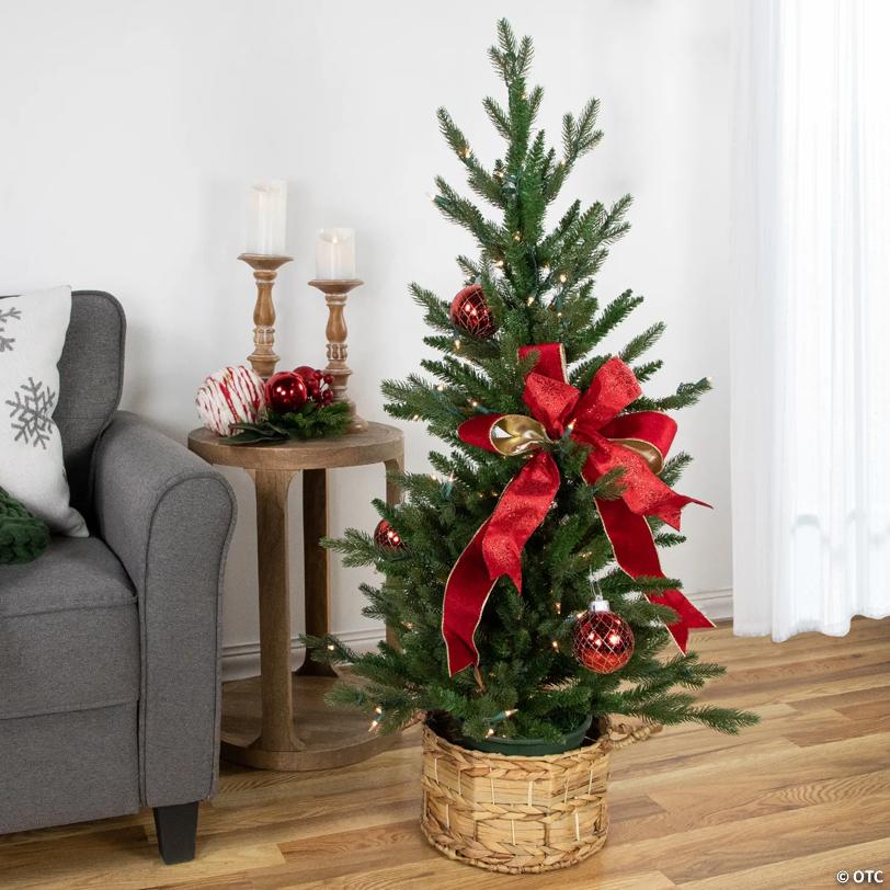 Real Touch™ Pre-Lit Medium Grande Spruce Artificial Potted Christmas Tree - 4' - Clear Lights
