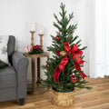 Real Touch™ Pre-Lit Medium Grande Spruce Artificial Potted Christmas Tree - 4' - Clear Lights