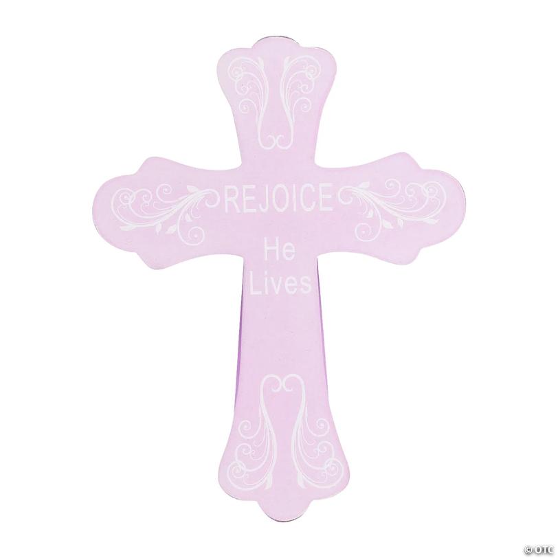 Rejoice He Lives Cross Tabletop Decoration