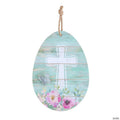 Religious Easter Egg-Shaped Sign