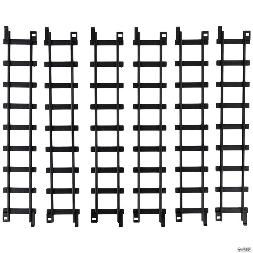Replacement Christmas Train Set Track Pieces - Black - Pack of 12