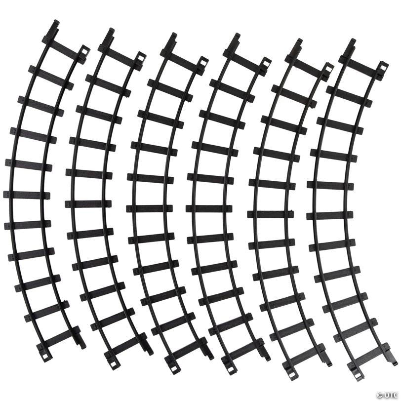 Replacement Christmas Train Set Track Pieces - Black - Pack of 12