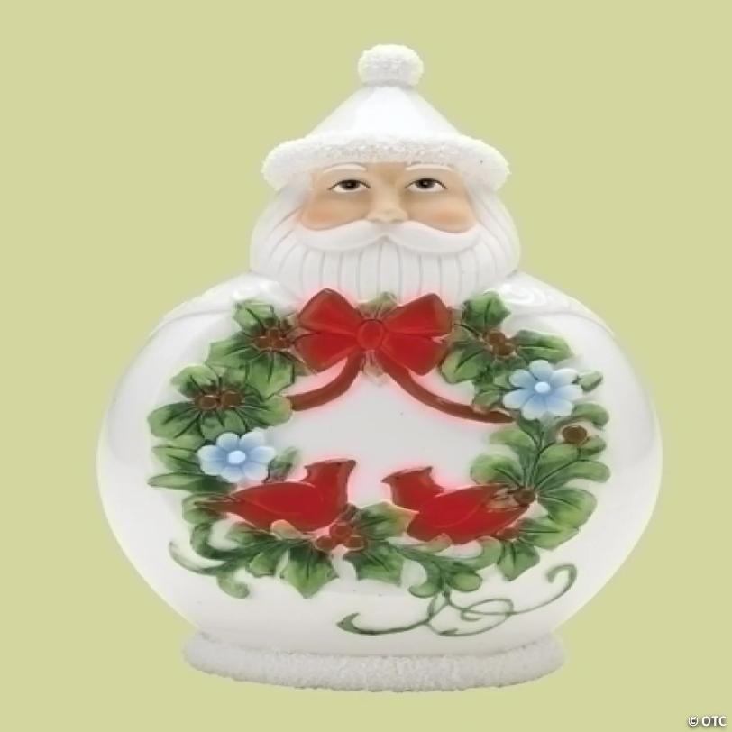 Roman 7.5" White and Green Scandinavian Santa Claus Christmas Figurine