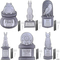 SCS Direct 3D 17" Metal Ghost Tombstone-6 Designs-Weather Rust Proof, UV Printed-Upgrade Your Halloween Spooky Mansion Party, Haunted Cemetery Lawn Decor