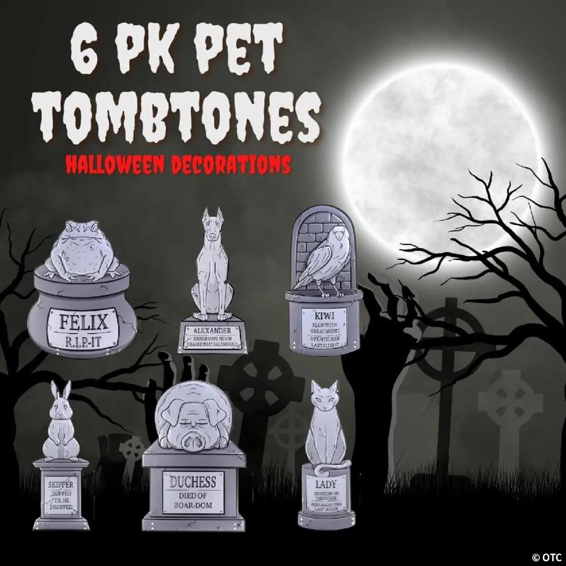 SCS Direct 3D 17" Metal Ghost Tombstone-6 Designs-Weather Rust Proof, UV Printed-Upgrade Your Halloween Spooky Mansion Party, Haunted Cemetery Lawn Decor
